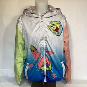 Nickelodeon Members Only SpongeBob SquarePants Windbreaker Jacket Size Medium